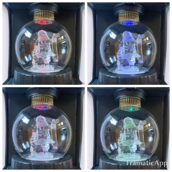 NWT Santa’s Best Holiday Radiance Illuminated Glass Ornament - Picture 3 of 13